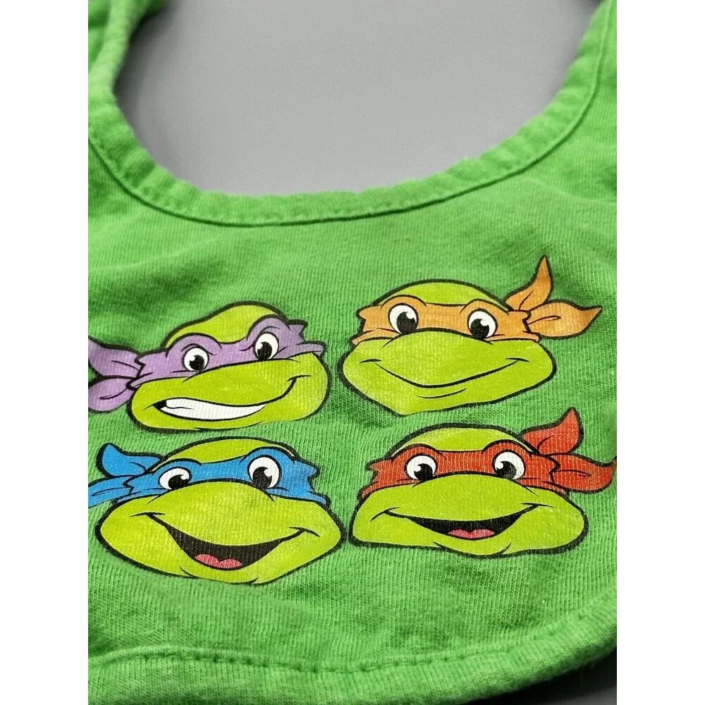 2017 TMNT Teenage Mutant Ninja Turtles Infant Baby Bib One Size Viacom RARE READ